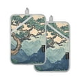 thumbnail image 7 of Yayeee Pot Holders Kitchen Heat Resistant with Pocket 7"x9.8" Cotton Oven Cooking Hot Pads, Tree in The Mountains, 7 of 7
