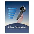 thumbnail image 5 of 2X Ventilador Turbo Portátil de Mano, Viento de 5 Velocidades, Funciona con Pilas, Hasta 12 Horas de Trabajo, Ventilador de Mano con Air Turbo Tech Negro, 5 of 5