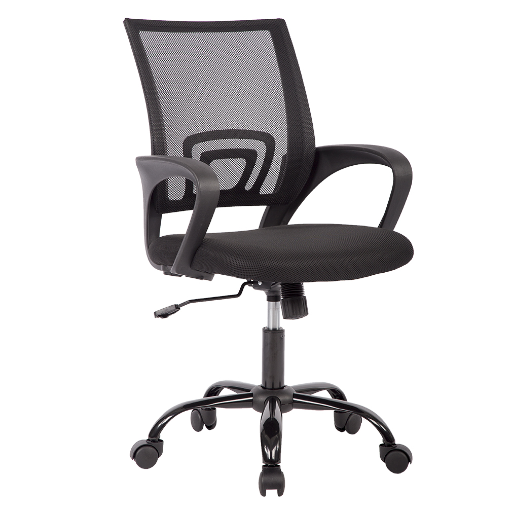 BestOffice Mid Back Mesh Ergonomic Computer Desk Office Chair, Black