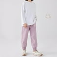 thumbnail image 2 of ChaoLingNeng Girls Sweatpants Size 10,Girls Casual Pants with Nut Embroidery Loose Fit Sporty Trousers for Big Kids Comfortable Everyday Wear Autumn Fashion,5-6 Years, 2 of 7
