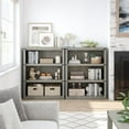 thumbnail image 5 of Jojoka 3 Tier Bookcase, Farmhouse Book Shelf with Storage Open Display Bookshelves, 40" Low Book Case Wooden 3 Shelf Bookcase Home Decor Furniture for Home Office, Living Room, Bed Room - Grey, 5 of 7