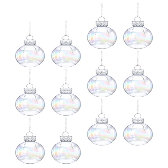 unbranded 12Ud Adornos Navideños Esferas Plásticas Para Decorar Árboles Y Fiestas