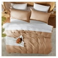 thumbnail image 5 of KriKac Mocha Brown Duvet Cover Queen Size - Soft Double Brushed Queen Duvet Cover Set, 3 Piece, with Button Closure, 1 Duvet Cover 90x90 inches and 2 Pillow Shams, 5 of 9