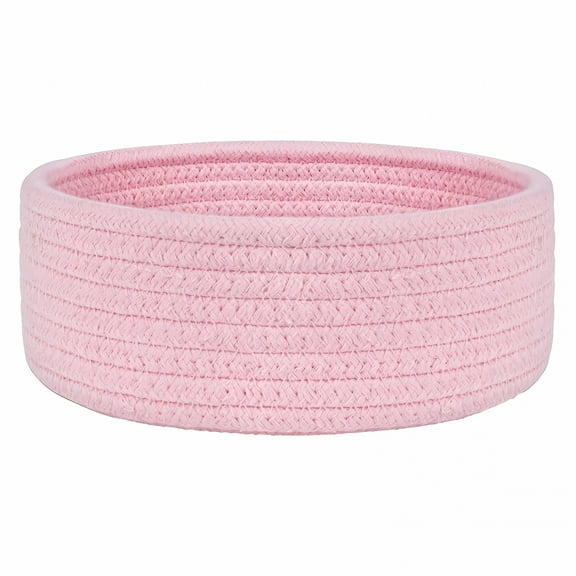 ACDANC Small Woven Baskets, Tiny Oval Shallow Storage Baskets, Mini Cotton Rope Empty Decorative Basket, Boho Little Organizer Bins for Bathroom, Cat Dog Toy Gifts Baskets