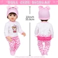 thumbnail image 2 of AmaMary 22-23 inch Pink Bear 4-Piece Cotton Doll Clothes Set with Pants, Socks, Hat & Top, Tea Party, Role-Playing, Birthday & Holiday Gift, Indoor/Outdoor Fun, 2 of 5