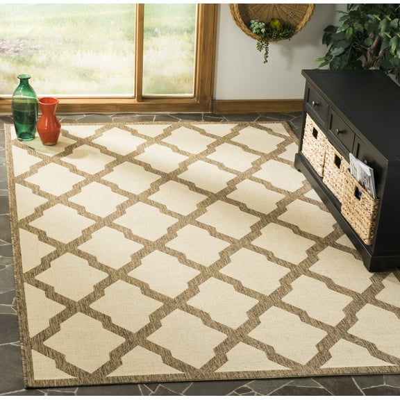 Safavieh Linden Gamal Geometric Indoor/Outdoor Area Rug, Cream/Beige, 8' x 10'