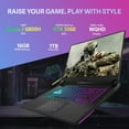 thumbnail image 2 of ASUS ROG Strix G15 Gaming Laptop, 15.6" WQHD 165Hz 3ms Display, AMD Ryzen 7 6800H, 16GB DDR5 RAM, 1TB PCIe SSD, RGB KB, GeForce RTX 3060, VR-Ready, Wi-Fi 6E, Win 11 Pro, Gray, Hotface DVD-RW USB Hub, 2 of 8