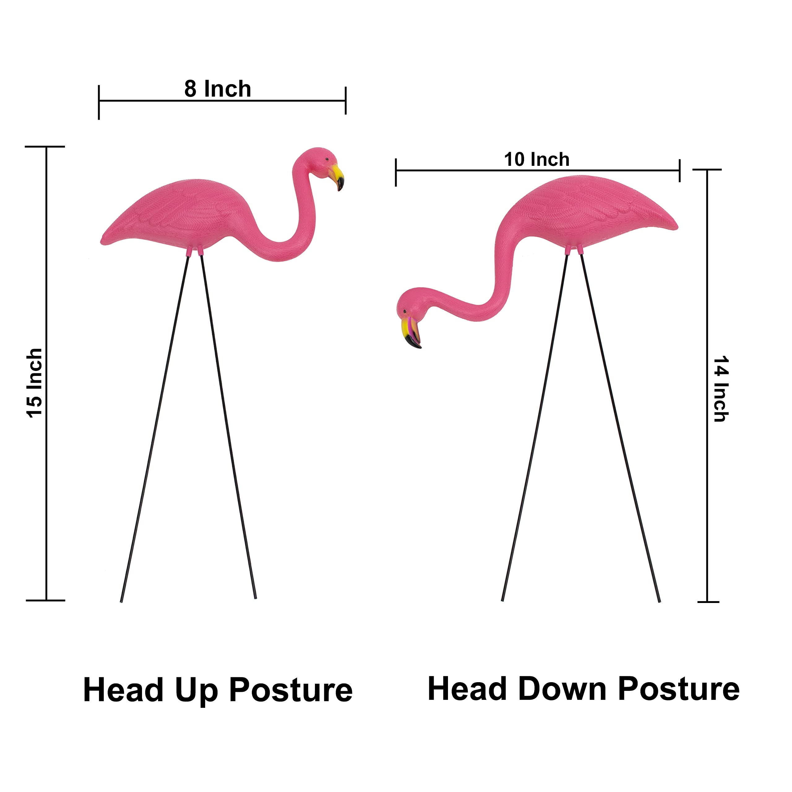 Giftexpress Pink Flamingos Yard Mmf7 Decorations - 2 Pack Small 14 