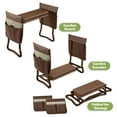 thumbnail image 3 of Pure Garden Foldable Garden Kneeler and Stool with Tool Pouches (Brown), 3 of 10