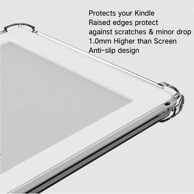 Dteck Clear Case for Kindle Paperwhite 6.8 (11th Generation 2021 Release)  - Slim Thin Case Lightweight Protector Durable Silicone Protective E-Reader  Cover Case Clear,Clear 
