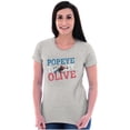thumbnail image 4 of Popeye To My Olive Oyl Cute Couple Women's Graphic T Shirt Tees Brisco Brands S, 4 of 5
