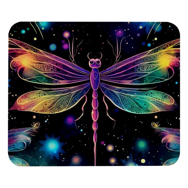 Alfombrilla de ratón colorida con diseño de luciérnaga, antideslizante, para escritorio de oficina, papel secante de tela Jiaji, para portátil y escritorio impermeable para oficina y hogar.