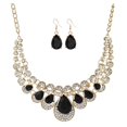 thumbnail image 2 of QIQUWOHUL Drop Rhinestone Pendant Necklace And Earrings Jewelry Sets For Women Wedding Costume Engagement Accessories, 2 of 5