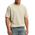 thumbnail image 2 of JOANKDMI Oversized T-Shirts for Men Short Sleeve Crew Neck Drop Shoulder Casual Tees Blank Heavyweight Cotton Tops Loose Fit Basic Shirts for Lounge Streetwear Summer, 2 of 5