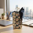 thumbnail image 7 of SEANATIVE Glasses Case Water-Resistant Neoprene Eyeglass Case with 2 Compartments, Shockproof Zipper Eyewear Bag Pouch Lightweight Sunglasses Pouch for Women Men, Vintage Daisy Floral Book Print, 7 of 7