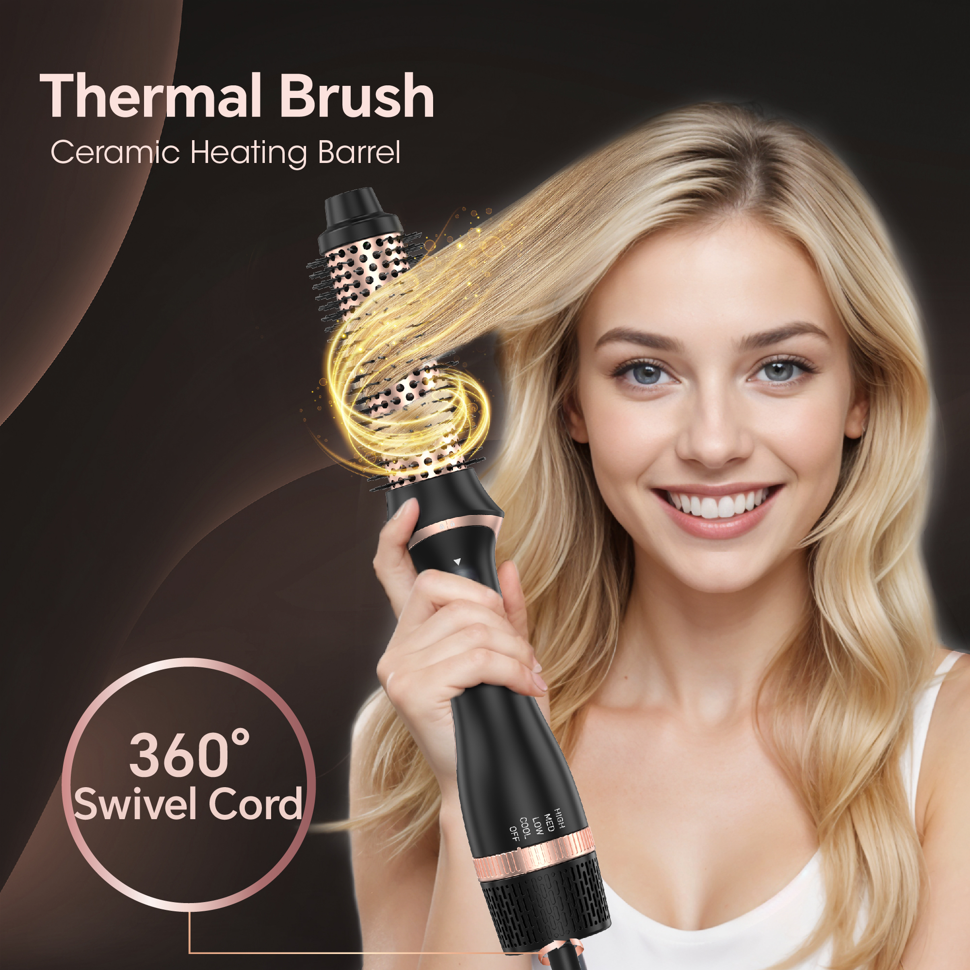 SKIMI Hair Dryer Brush Hot Air Styling Tool Set photo 5