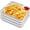 Square White (4-pack), variant on 4 count Veggie Platter Chips Dipping Dish L*W (7.28"*7.28") Serving Trays for Entertaining with Sauce Rack for Buffet Party Family Party ( Colors) ( Colors)