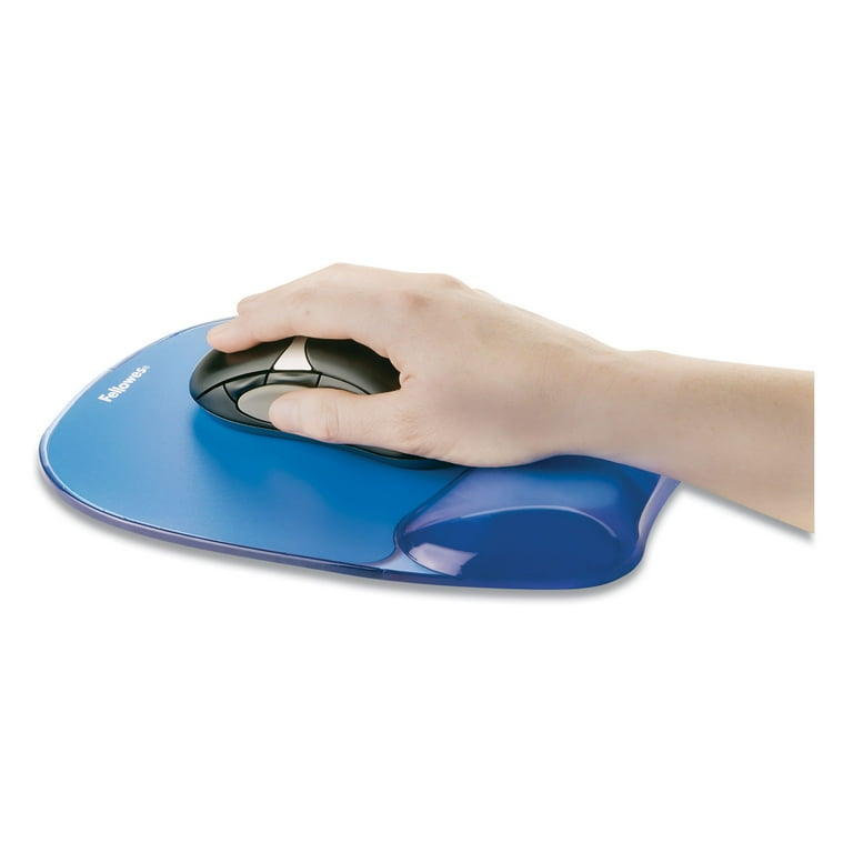 Gel Crystals Mouse Pad with Wrist Rest, 7.87 x 9.18, Blue Gel Crystals Mouse Pad with Wrist Rest, 7.87 x 9.18, Blue