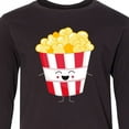 thumbnail image 4 of Inktastic Cute Kawaii Popcorn Long Sleeve Youth T-Shirt, 4 of 5