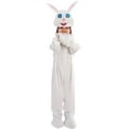 thumbnail image 4 of Tao Tao Kids Boys Girls Easter Bunny Hooded Onesie Children's Clothing Performance Jumpsuit With Gloves Two Piece Set Unisex Animal Clothes One Piece Jumpsuit White 7 Years, 4 of 5