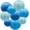 Blue Set, variant on 9Pcs Round Hanging Paper Lanterns Decorations for Party Wedding Birthday Baby Showers Christmas Supplies, 12'',10'', 8''