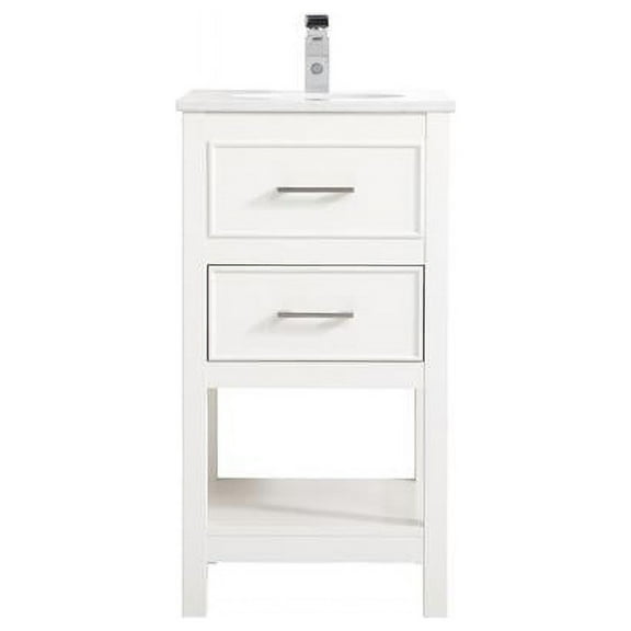 18 in. Single Bathroom Vanity, White