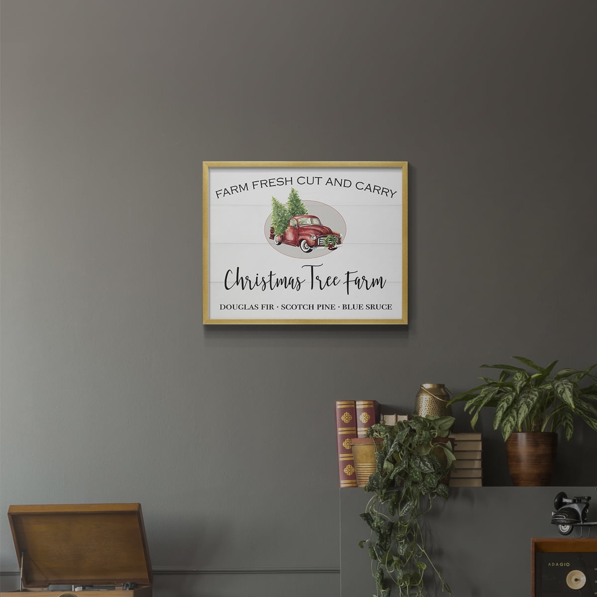 Christmas Tree Farm by Carol Robinson - Restickable Framed Giclée Print