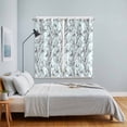 thumbnail image 3 of Natural Trees Branches Kitchen Curtains Window Panels, Colored Birds Vintage Rustic Blue Insulated Window Treatment Curtain, Grommet Curtains for Bedroom/Living Room/Bathroom, 2 Piece 52"Wx84"L, 3 of 8