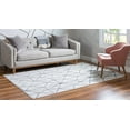 Lattice Trellis Collection Rug 8' x 10' White LowPile Rug Perfect For Living Rooms