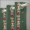 thumbnail image 3 of Soimoi Polyester Crepe Fabric Leaves & Rose Panel Print Sewing Fabric Yard 52 Inch Wide, 3 of 5