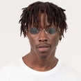 thumbnail image 3 of EeaseMX Gafas de sol pequeñas con montura redonda Gafas creativas Gafas decorativas para fiestas Gafas de playa para hombres y mujeres (Negro), 3 of 7