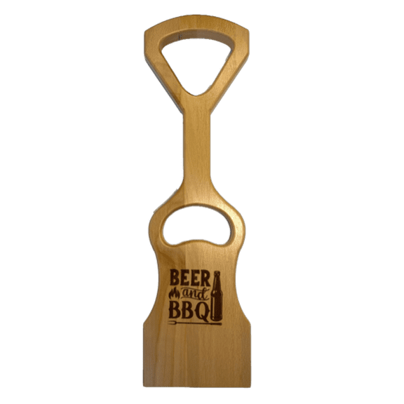 Woody's Wooden Grill Scraper W/ Bottle Opener(Beer and BBQ)
