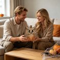 thumbnail image 4 of EverydayNest Wooden Halloween Pumpkin Ornament,Decorative Ghost Owl Figurine for Tabletop Shelf,Autumn Fall Centerpiece for Home Living Room Office Decor,5.9in, 4 of 4
