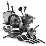 18-Piece Nonstick Cookware Set provides all the cookware essentials Gray Kitchenware set