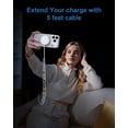 thumbnail image 4 of Magnetic Wireless Charger Pad, 25W Fast Charger, Strong Magnetic Qi2 Certified Charger Mat for iPhone 17/16/15/14/13/12 Series & AirPods, Compatible with MagSafe, Ultra-Thin & Portable (5FT Cable), 4 of 7