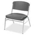 thumbnail image 2 of Iceberg Rough n Ready Wide-Format Big and Tall Stack Chair, Charcoal Seat/Back, 4/Carton, 2 of 5
