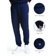 thumbnail image 6 of Champion Men's Fleece Cuffed Joggers, Sweatpants, Standard Fit, Midweight Fleece, Sizes S-4XL, 6 of 8