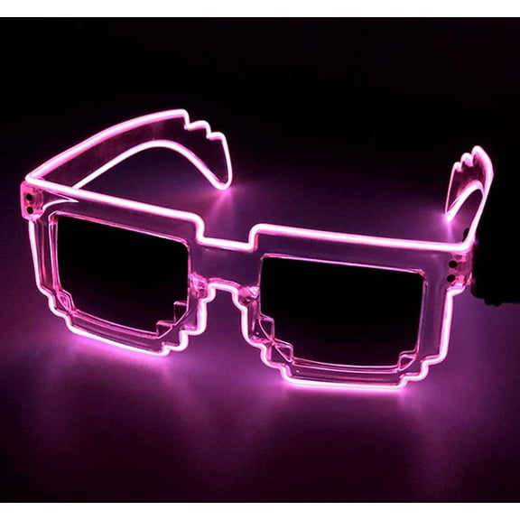 LINLIN Light Up Glasses, LED Glasses Party Glasses Sunglasses Cool Glasses Battery for Cosplay Halloween Bar Club Party/Adult Girl Boy Kids Gifts