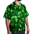 thumbnail image 2 of Saint Patrick's Day Men's Casual Printed Button Down Short Sleeve Beach Shirts, 2 of 6