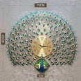 thumbnail image 3 of MONK FOREST European Peacock Wall Clock - Exquisite Crystal Luxury Home Decor with Metal Blue Bird - Ideal for Living Room - Creative Artistic Timepiece, 3 of 7