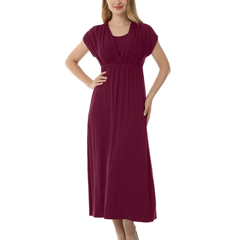 green emerald velvet dress Latched Mama Front Knot Nursing Maxi Dress main image 1