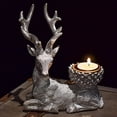 thumbnail image 3 of Portavelas Baoblaze Estatua de resina de alce Sujetavelas, 3 of 5