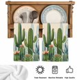thumbnail image 6 of Green Cactus Kitchen Towels Set of 3, Watercolor Summer Botanical Beige Soft Microfiber Dish Towels, Absorbent Quick-Dry Washable Dishcloths for Kitchen Cleaning, Drying Dishes, 18x28 Inches, 6 of 9