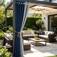 thumbnail image 2 of Oefntac Rideau Extérieur Jardin Véranda Patio Résistant à la Décoloration Pergola Gazebo Véranda Cabana Panneau Imperméable Résistant aux Intempéries Drapé, 2 of 9