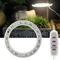 Fyrome LED Plant Grow Light with Timer Switch,5V Dimmable USB Powered Ring Grow Lamps with Full