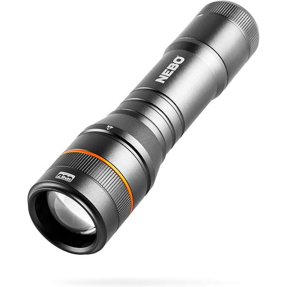 NEBO Newton Powerful LED Handheld Flashlight | AA Battery Powered Compact Waterproof Flashlight | Storm Gray | Available in 500, 1000, 1500 Lumens