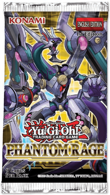 TCG Phantom Rage Booster Blister 1st Edition FREE SHIP YUGIOH Konami Yu-Gi-Oh 