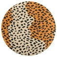 thumbnail image 3 of Leopard Print Pattern Round Small Area Rug, Print Non Slip Washable Floor Mat, Soft Throw Rug for Living Room, Powder Room Entryway, Bathroom, Bedside, 3 of 6