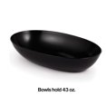 Black Oval Bowl Small, each