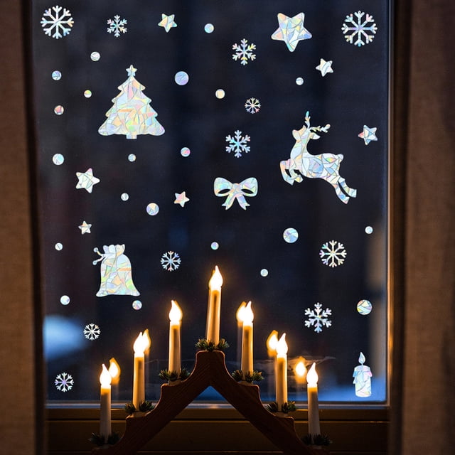 Bolsas de regalo Fiudx con Copos de Nieve para Árbol de Navidad Decoración de Puertas y Ventanas
